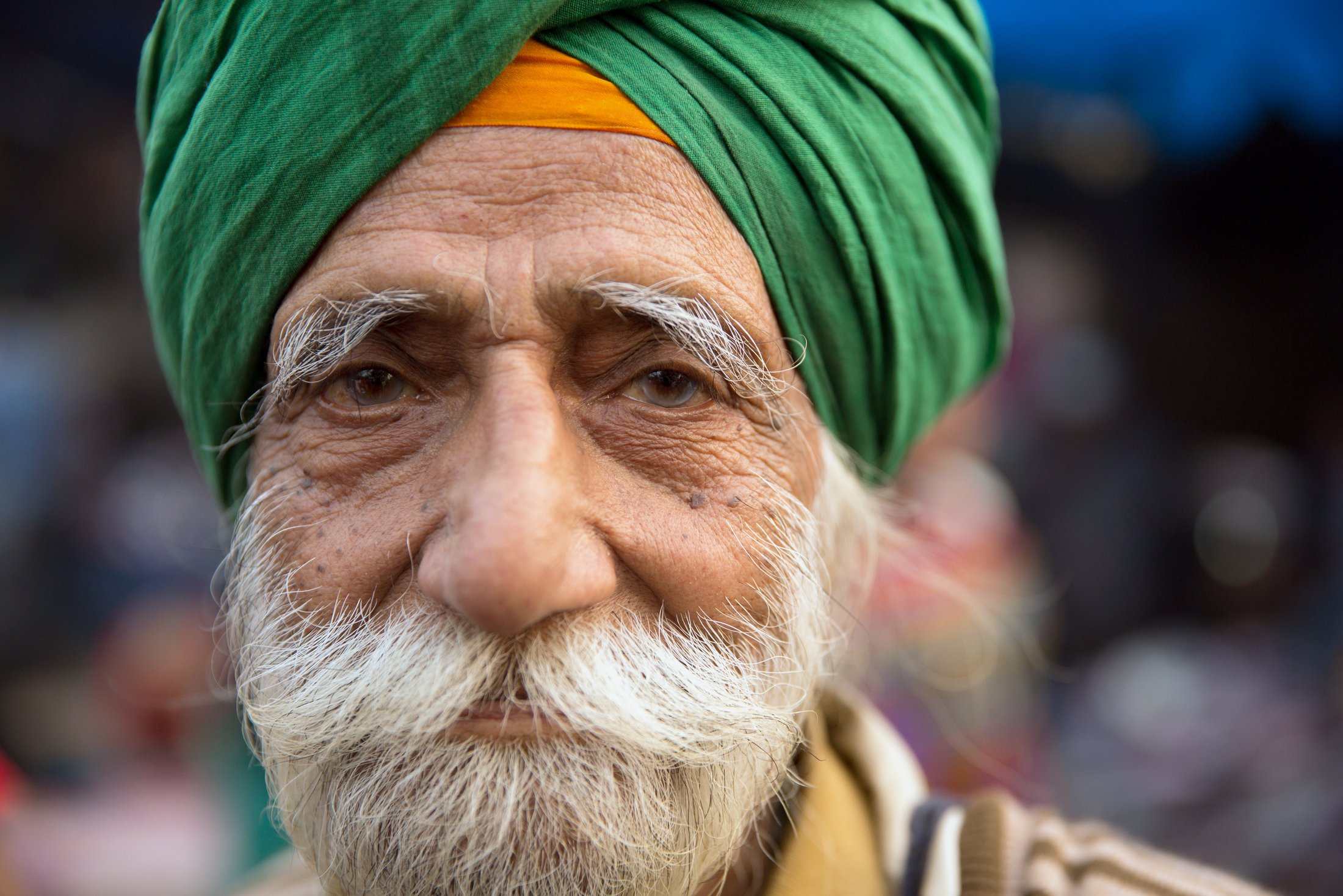 An elder in green. â€” Amritsar, Punjab Â· Nov 2015