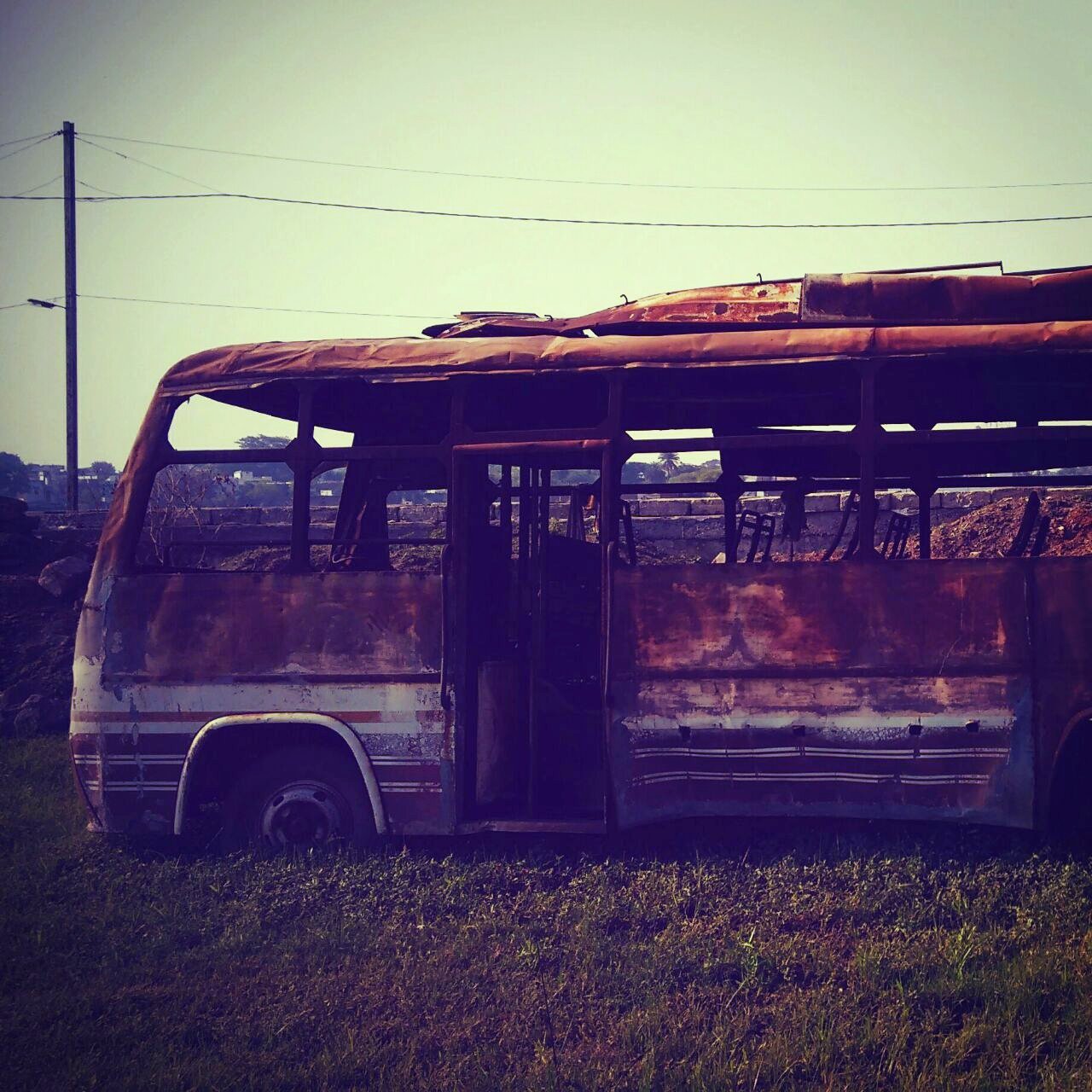 An abandoned bus. â€” near Bhopal, Madhya Pradesh