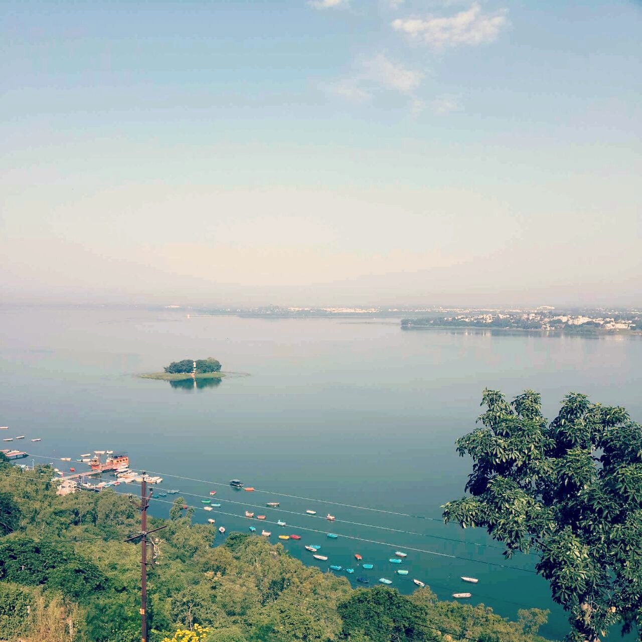 An island in the calm. â€” possibly Bhopal, Madhya Pradesh